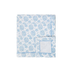 Floral Org. Cotton duk, blue/white, Lexington
