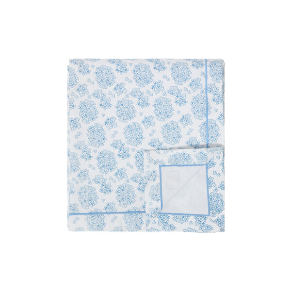 Floral Org. Cotton duk, blue/white, Lexington