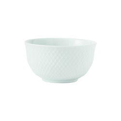 Rhombe sk&aring;l, hvit, Lyngby Porcel&aelig;n