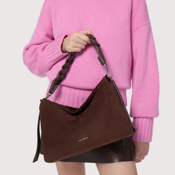 Boheme Suede Bimaterial, brunette, Coccinelle