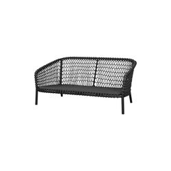 Ocean Large 2-seater Sofa, dark grey, Cane-line