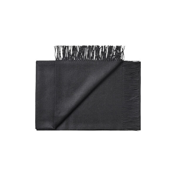 Lima pledd, black 0500, Silkeborg Uldspinderi