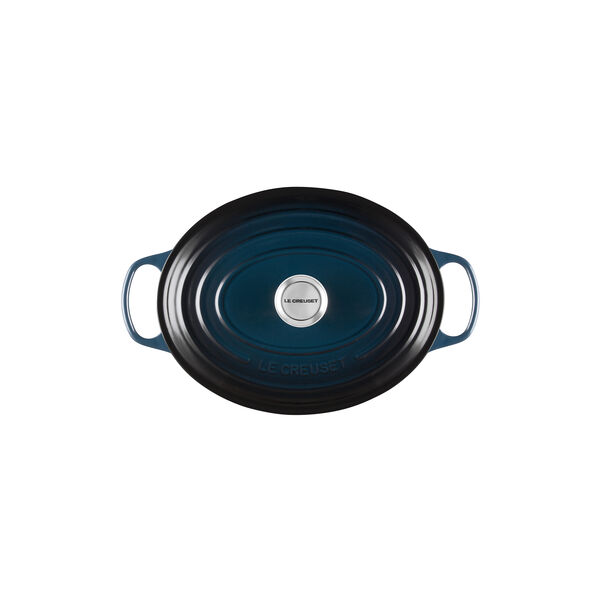 Signature st&oslash;pejern oval gryte &Oslash; 31 cm, nuit, Le Creuset