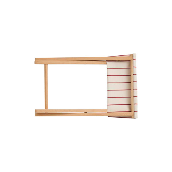 Outdoor Market Folding Stool, beige with red stripe, HAY