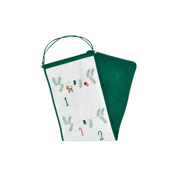 Adventskalender, hvit, Langkilde & Søn