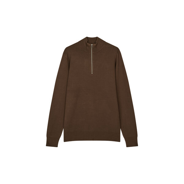 Urban Chase Half Zip Knit, demitasse, Mads N&oslash;rgaard