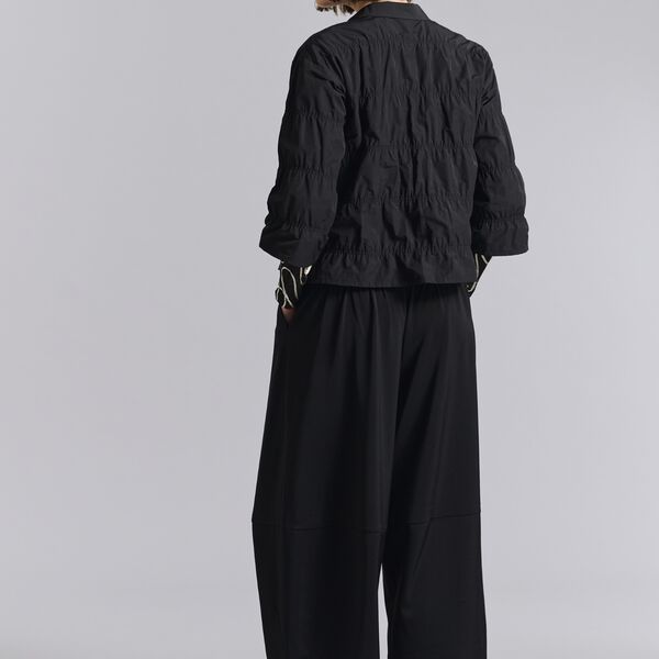 Fukkura poplin jacket with elastic, black, BITTE KAI RAND