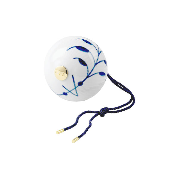 Blå Mega Riflet julekule #1, Royal Copenhagen