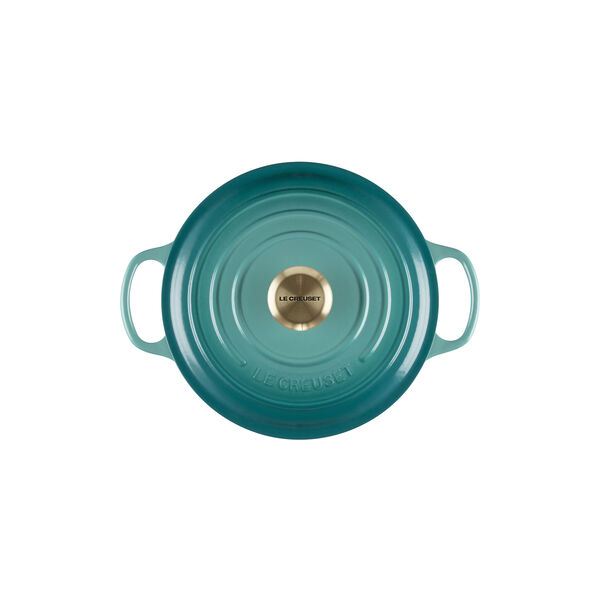 Signature rund gryte &Oslash; 24 cm, bleu riviera, Le Creuset