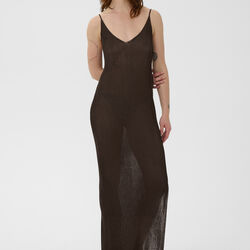 GZsilvi singlet dress, deep brown metallic, Gestuz