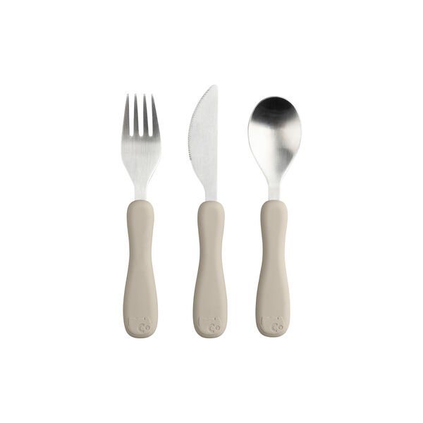 Fanto bestikk i silikon, jetty beige, Sebra