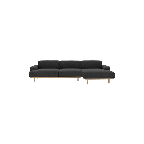 Reason 2-seter sofa med sjeselong, Crush 130, Bruunmunch Furniture