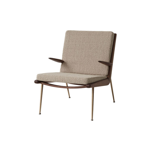 Boomerang HM2 loungestol, oljet valn&oslash;tt/beige, &Tradition