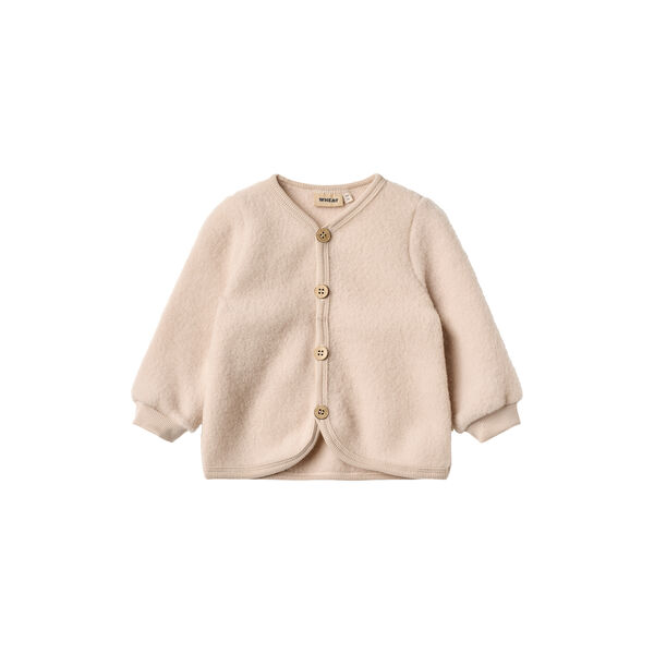 Wool Fleece Cardigan Kari, 1356 pale lilac, Wheat