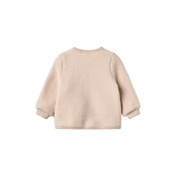 Wool Fleece Cardigan Kari, 1356 pale lilac, Wheat