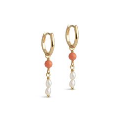 Liva Hoops, light coral, ENAMEL Copenhagen