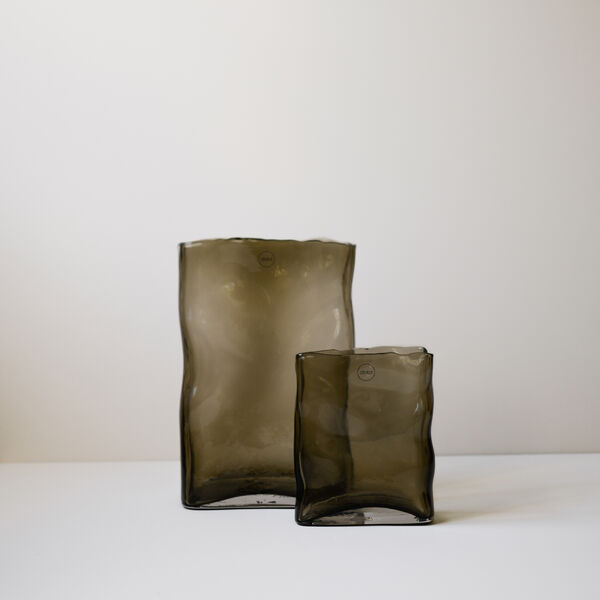 Meadow glass vase small, brown, DBKD