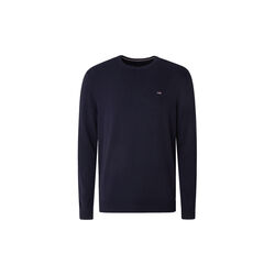 Bradley Cotton Crew genser, mørkeblå, Lexington