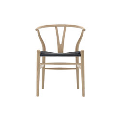 CH24 Y-stolen spisebordsstol, s&aring;pebehandlet eik/sort, Carl Hansen & S&oslash;n