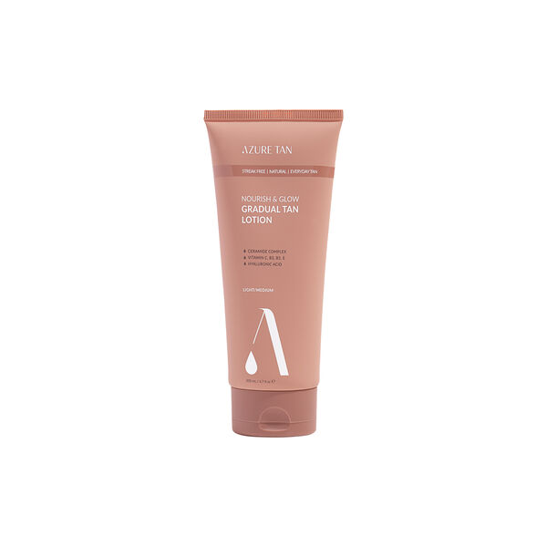 NOURISH & GLOW GRADUAL TAN LOTION - LIGHT/MEDIUM, AZURE TAN