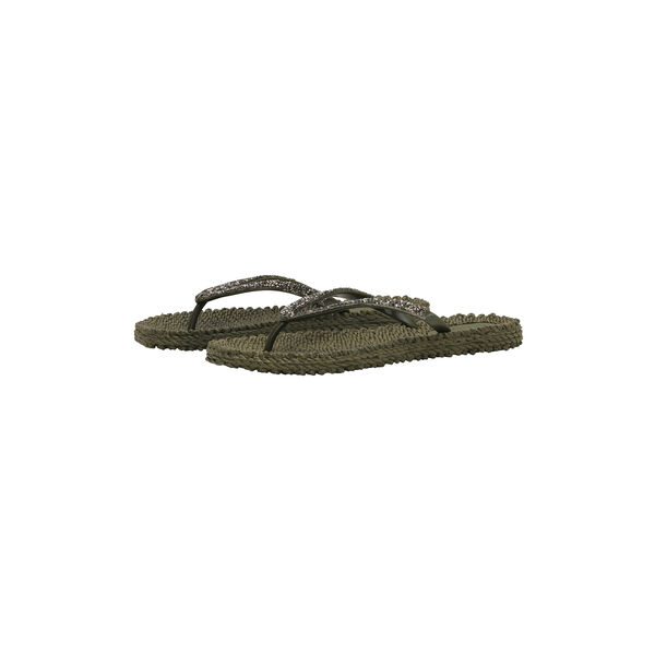 CHEERFUL03G Flip Flop With Glitter, army, Ilse Jacobsen Hornb&aelig;k