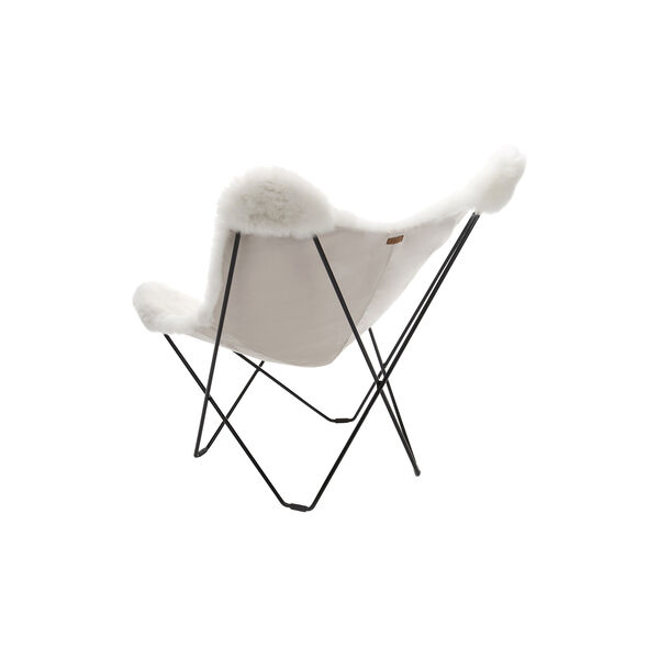 MARIPOSA Butterfly Chair, pearl white, WEICH Couture Alpaca