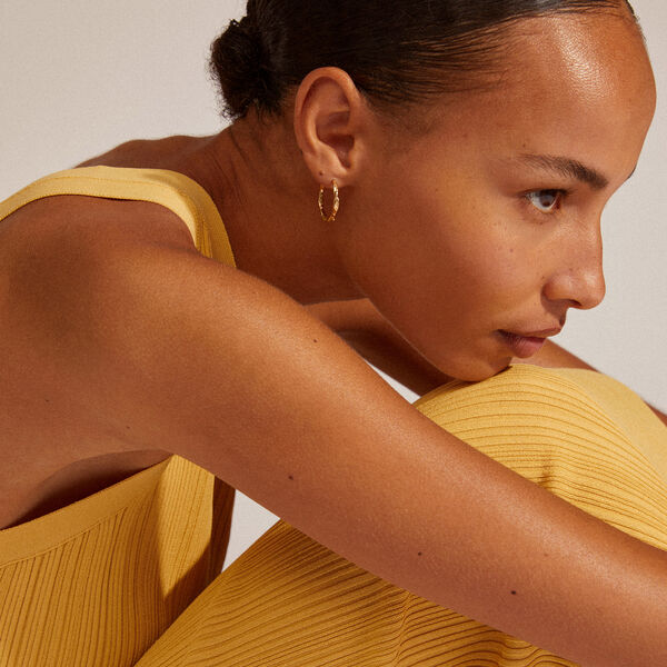 EDDY resirkulerte organisk formede store hoops, gullbelagt, Pilgrim