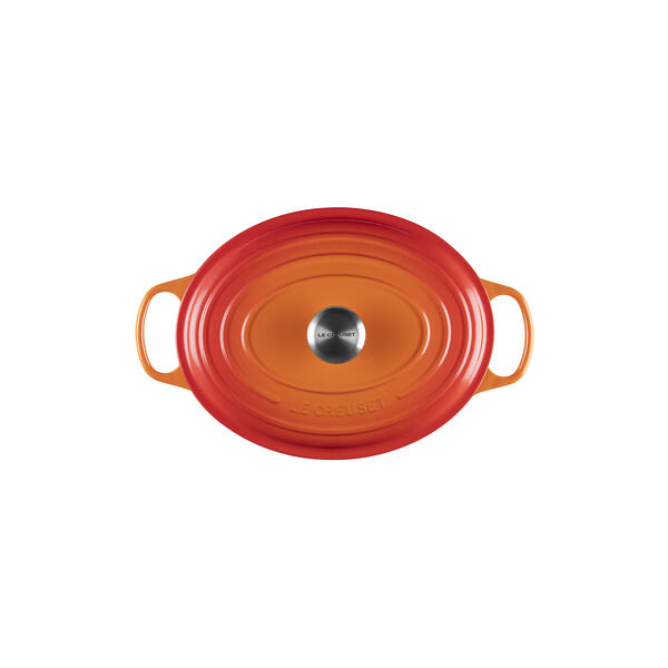 Signature st&oslash;pejern oval gryte &Oslash; 31 cm, volcanic, Le Creuset