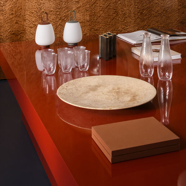 Collect SC55 fat, unfilled travertine, &Tradition