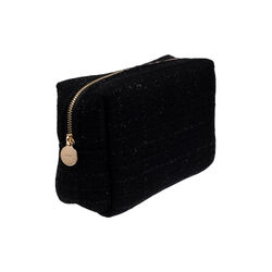 Tweed Make-Up Pouch Small, black, DARK department