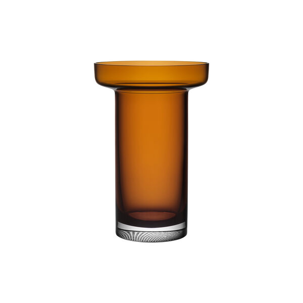 Limelight Rose Vase, amber, Kosta Boda