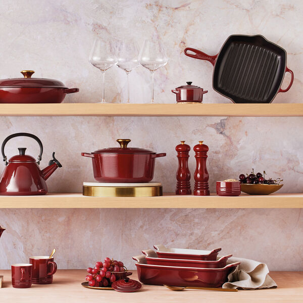 Heritage rektangul&aelig;rt fat 32 cm, garnet, Le Creuset