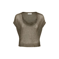 MWOlly Knit Waterfall Top, black amber metallic, My Essential Wardrobe