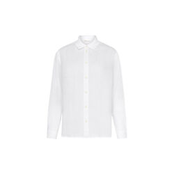 Loose linen long sleeved shirt - GOTS/Vegan, bright white, KnowledgeCotton Apparel 