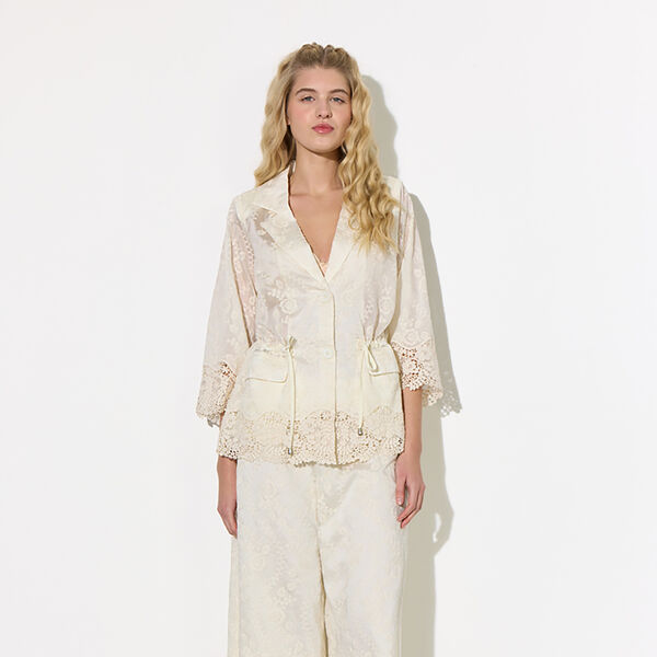 Patty Lace Blazer, cream, HUNK&Oslash;N