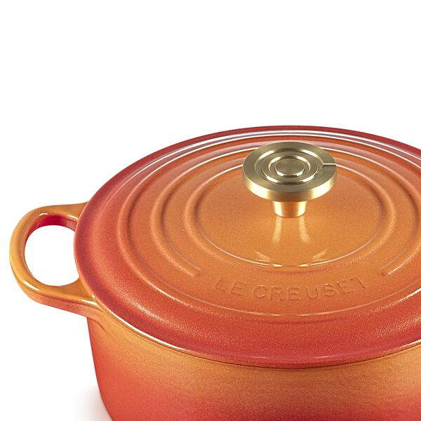 Rund st&oslash;&aring;ejern Jubileumsgryte &Oslash; 24 cm, flamme dor&eacute;e, Le Creuset