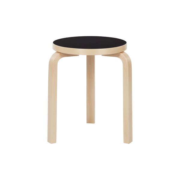 Stool 60, sort/bjørk, Artek