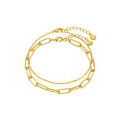 ChainLink & Satellite Bracelet, pale gold, Orelia