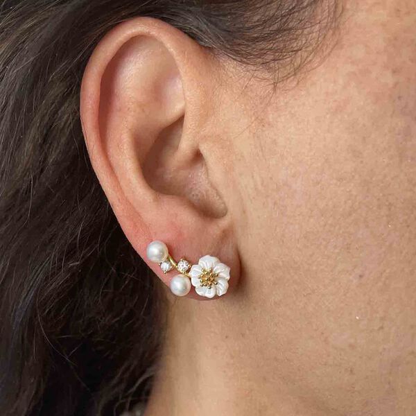 Amina &oslash;reringer, pearl, Nuni Copenhagen