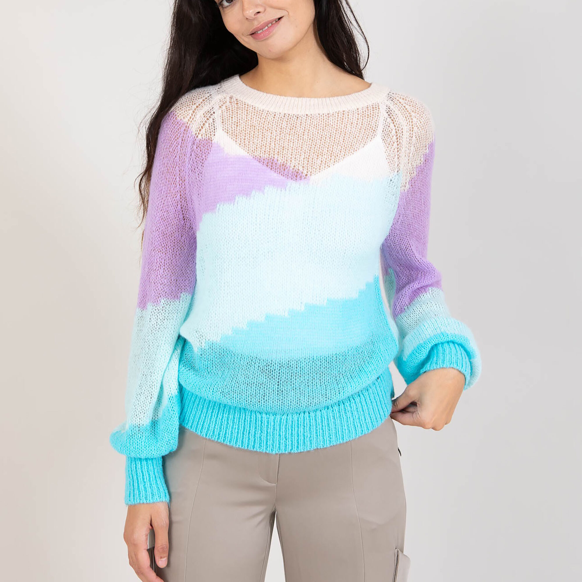 Kjop Sweater with intarsia multi intarsia 910 fra Coster Copenhagen