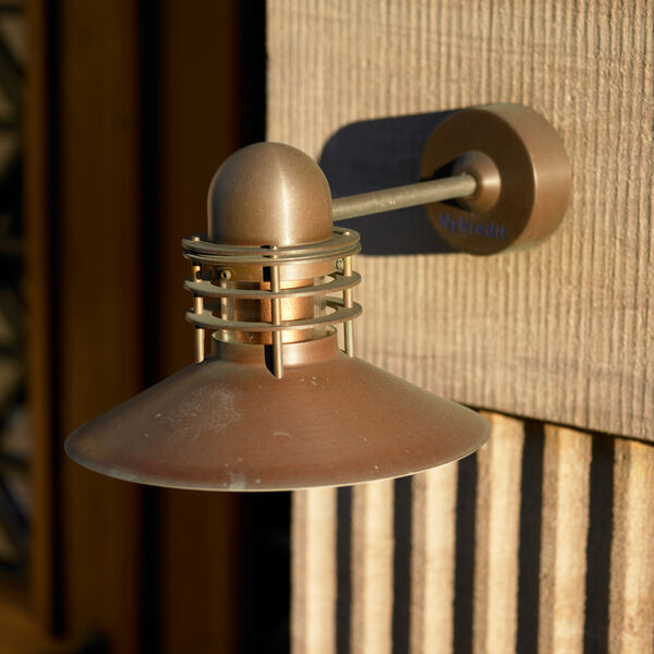 Nyhavn Outdoor Wall Lamps, brushed copper, Louis Poulsen