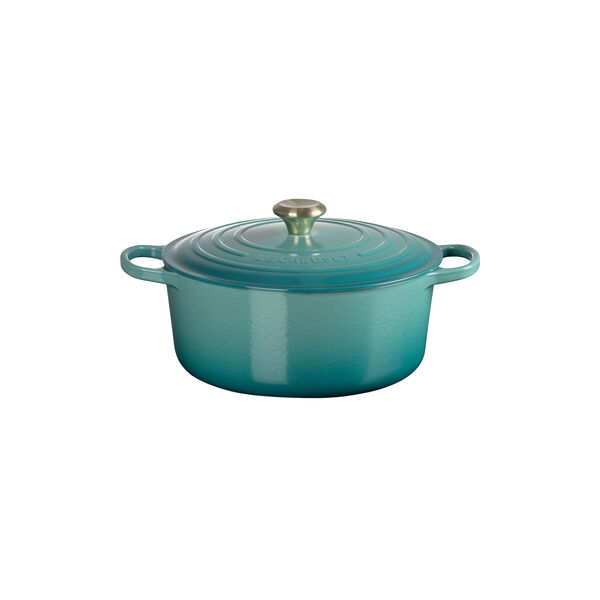 Signature rund gryte &Oslash; 28 cm, bleu riviera, Le Creuset