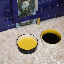 HAY Hundeskål, blue/yellow, HAY