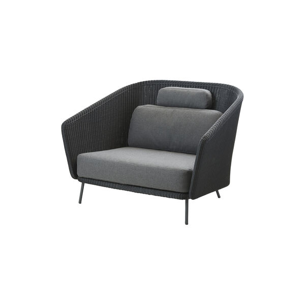 Mega loungestol inkl. putesett, grey/graphite, Cane-line