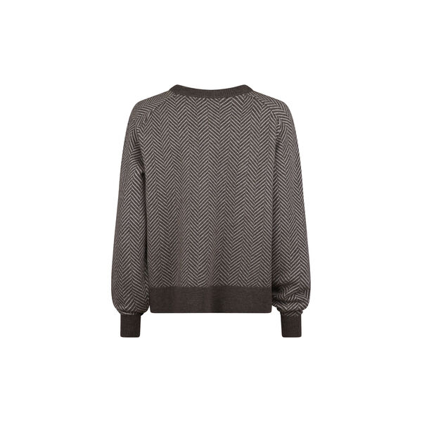 Iberia strikkegenser, dark brown pattern, Stenstr&ouml;ms