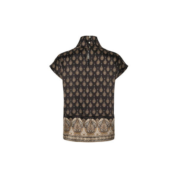 2009PBORaila silk blouse, black mix, PBO