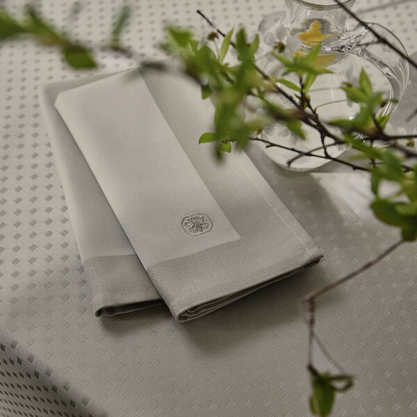Damask servietter, greige, Georg Jensen Damask