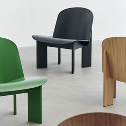 Chisel Lounge Chair, black lacquered oak, HAY