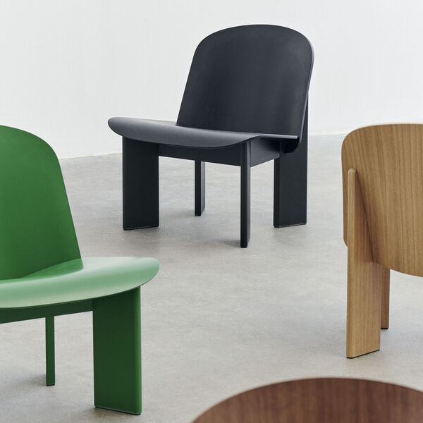 Chisel Lounge Chair, black lacquered oak, HAY