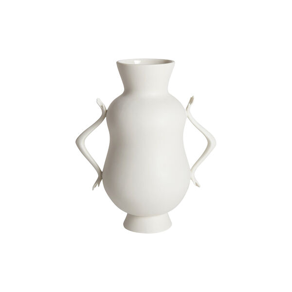 Eve Double Bulb vase, white, Jonathan Adler